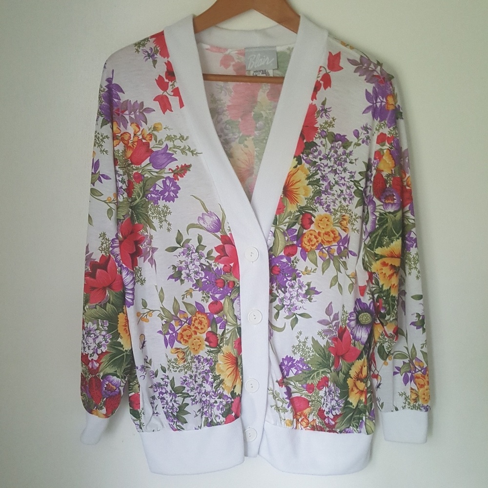 Vintage floral cardigan